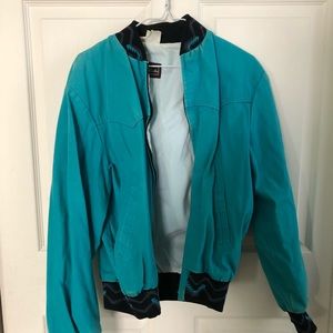 Turquoise jean jacket
